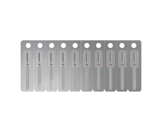 Изображение 4 Фреза алмазная Staleks Pro EXPERT цилиндр закругленный красная, диаметр 2.5 мм/рабочая часть 10 мм (FA30R025/10)