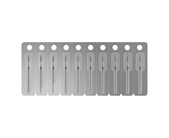 Зображення 4 Фреза алмазна Staleks Pro EXPERT DUO полум'я червоно-синя, діаметр 2.1 мм / робоча частина 8 мм (FA11RB021/8)