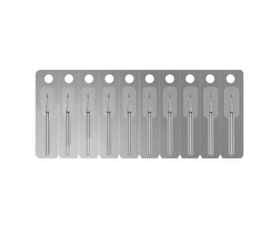 Зображення 4 Фреза алмазна Staleks Pro EXPERT полум'я mini червона, діаметр 1 мм / робоча частина 3 мм (FA12R010/3)