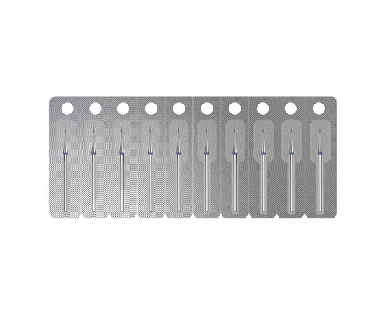 Зображення 4 Фреза алмазна Staleks Pro EXPERT полум'я mini синя, діаметр 1 мм / робоча частина 3 мм (FA12B010/3)