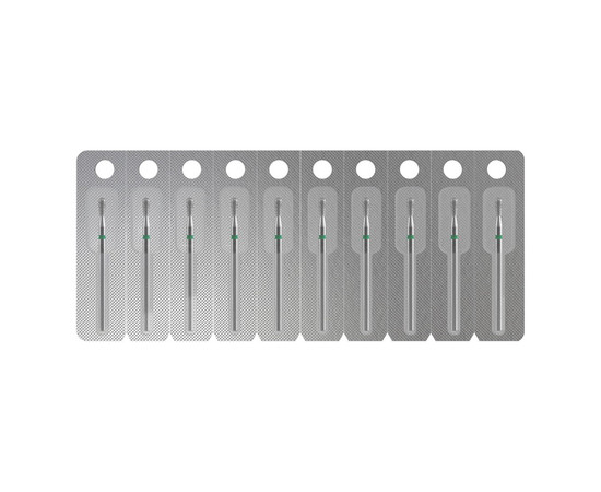 Зображення 4 Фреза алмазна Staleks Pro EXPERT сірник зелена, діаметр 2.3 мм / робоча частина 5 мм (FA120G023/5)