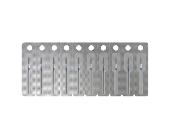 Зображення 4 Фреза алмазна Staleks Pro EXPERT DUO конус червоно-синя, діаметр 2.5 мм / робоча частина 8 мм (FA70RB025/8)