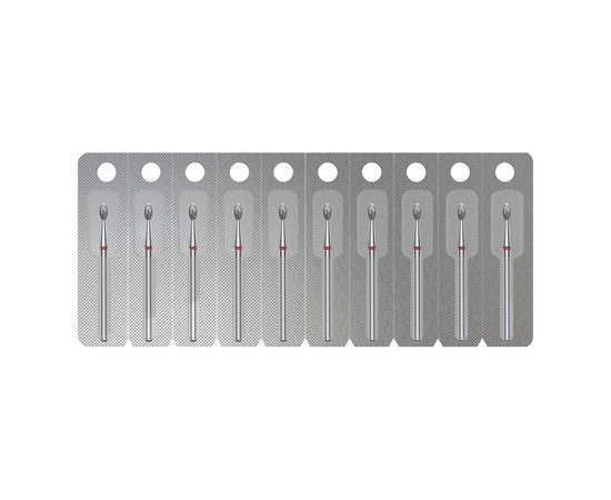 Зображення 4 Фреза алмазна Staleks Pro EXPERT олива червона, діаметр 2.5 мм / робоча частина 5 мм (FA130R025/5)