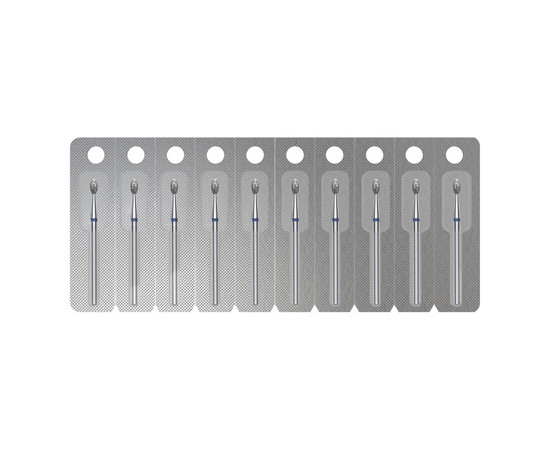 Зображення 4 Фреза алмазна Staleks Pro EXPERT олива синя, діаметр 2.5 мм / робоча частина 5 мм (FA130B025/5)