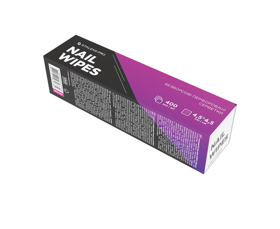 Изображение 4 Безворсовые салфетки для маникюра перфорированные Staleks Pro EXPERT розовые, 400 шт (WE-400)