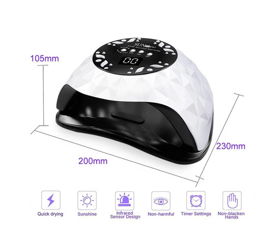 Изображение 2 UV/LED лампа SUN C5 Plus для сушки ногтей, 216 Вт.