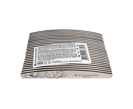 Зображення 5 Пилка для нігтів мінеральна Staleks Pro EXPERT 40 півмісяць 180/240 гріт, 25 шт