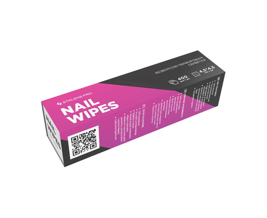 Изображение 5 Безворсовые салфетки для маникюра перфорированные Staleks Pro EXPERT розовые, 400 шт (WE-400)