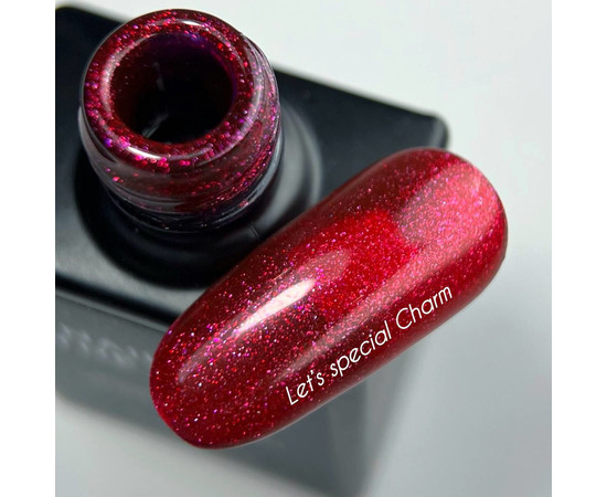 Зображення 2 Nails of the Day Let’s special Charm – яскравий малиново-рожевий із дрібним шимером гель–лак для нігтів, що перекриває в один шар, 10 мл, Об'єм (мл, г): 10, Колір: Charm