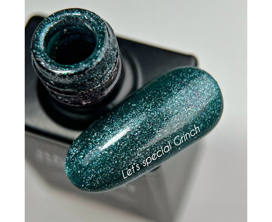 Зображення 2 Nails of the Day Let’s special Grinch – смарагдово-зелений із дрібним шимером гель–лак для нігтів, що перекриває в один шар, 10 мл, Об'єм (мл, г): 10, Колір: Grinch