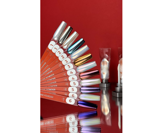 Зображення 6 Рідка втірка для нігтів Roks Liquid Chrome Powder №4, 5 г, Об'єм (мл, г): 5, Колір: 04