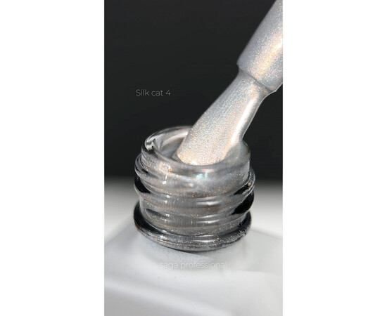 Изображение 2 Гель-лак Saga Silk Cat №04 (бежевый перламутровый), 10 мл, Объем (мл, г): 10, Цвет: 04
