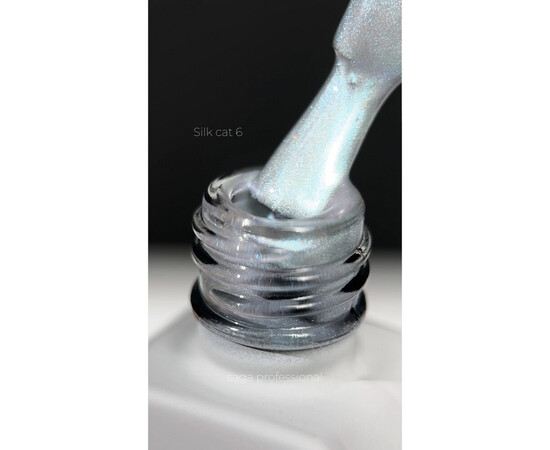 Изображение 2 Гель-лак Saga Silk Cat №06 (бирюзово-перламутровый), 10 мл, Объем (мл, г): 10, Цвет: 06