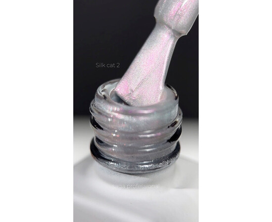 Изображение 2 Гель-лак Saga Silk Cat №02 (розовый перламутровый), 10 мл, Объем (мл, г): 10, Цвет: 02
