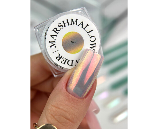 Изображение 2 Втирка для ногтей Siller Marsmallow Powder №03, 3 г, Объем (мл, г): 3, Цвет: 03