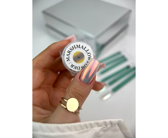 Изображение 3 Втирка для ногтей Siller Marsmallow Powder №03, 3 г, Объем (мл, г): 3, Цвет: 03