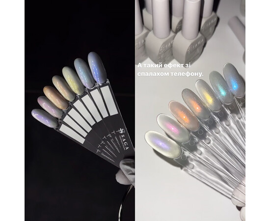 Изображение 4 Гель-лак Saga Silk Cat №03 (персиковый перламутровый), 10 мл, Объем (мл, г): 10, Цвет: 03