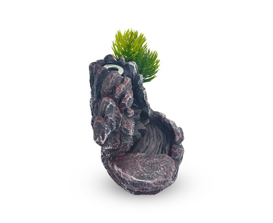 Зображення 3 Підставка для ароматичних конусів та пахощів "Водоспад із зеленим деревом", фіолетова 