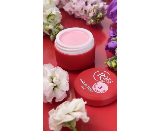 Зображення 2 Рідкий акрил-гель Roks Light Acryl Gel №3, 30 мл, Об'єм (мл, г): 30, Колір: 03