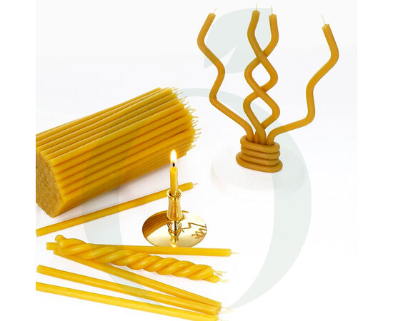 Зображення 4 Свічка церковна із бджолиного воску №140 діаметр 5 мм, 16 см, 100шт, Кількість в упаковці (шт): 100