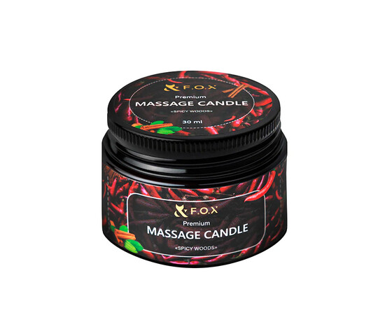 Изображение 2 Массажная свеча премиум F.O.X Spicy woods, 30 мл