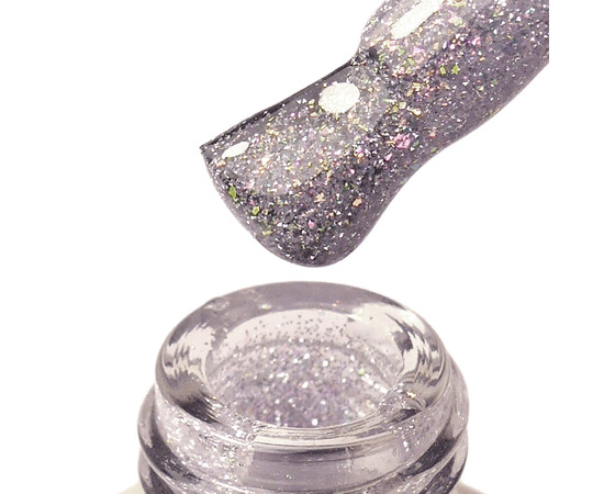 Изображение 2 Конструирующий гель PNB Sculpting Strong Iron Gel 029 Silver Galaxy, 17 мл, Объем (мл, г): 17, Цвет: 029