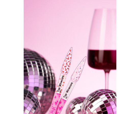 Зображення 3 Toп глянцевий з блискітками Pinx Top Winecore 001 прозорий, 8 мл, Об'єм (мл, г): 8, Колір: 001