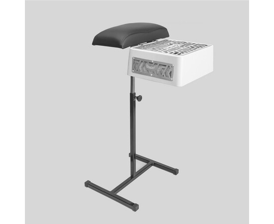 Изображение 2 Педикюрная вытяжка ÜLKA Premium белая с черной стойкой подушка черная крепление белое, 52 Вт