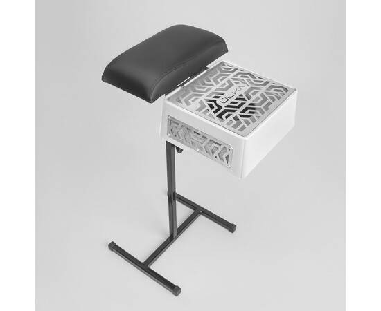 Изображение 3 Педикюрная вытяжка ÜLKA Premium белая с черной стойкой подушка черная крепление белое, 52 Вт