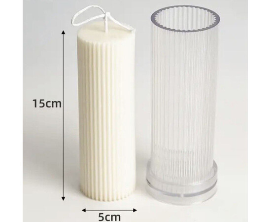 Зображення 2 Форма для свічки "Циліндр в полоску" 2