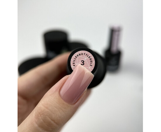 Зображення 3 Siller Bottle Gel №3 гель (персиково-рожевий), 15 мл, Об'єм (мл, г): 15, Колір: 003