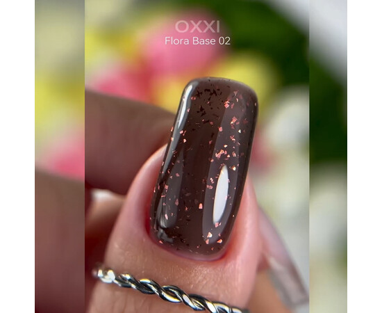 Изображение 2 Камуфлирующая база с поталью Oxxi Professional Flora Base №002, 10 мл, Объем (мл, г): 10, Цвет: 002