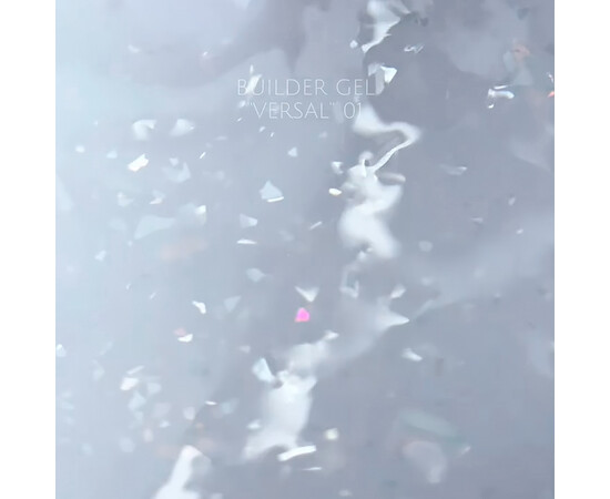 Изображение 2 Моделирующий гель для ногтей с поталью Oxxi Professional Versal Builder Gel №01, 30 мл, Объем (мл, г): 30, Цвет: 01