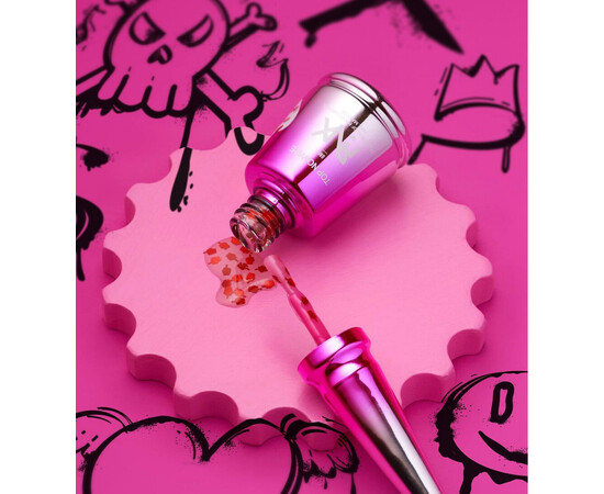 Зображення 3 Toп глянцевий з блискітками Pinx Top Hardcore 002 прозорий, 8 мл, Об'єм (мл, г): 8, Колір: 002