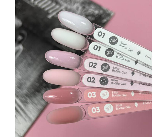 Зображення 2 Siller Bottle Gel №1 гель (білий), 15 мл, Об'єм (мл, г): 15, Колір: 001