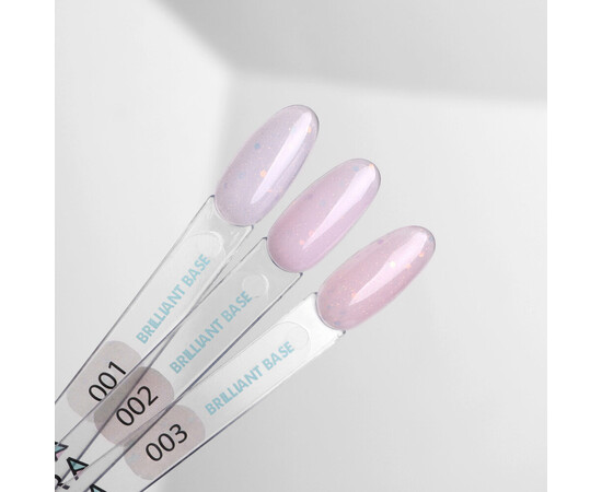 Зображення 2 База камуфлююча з поталлю Kira Nails Brilliant Base 001, 6 мл, Об'єм (мл, г): 6, Колір: 001