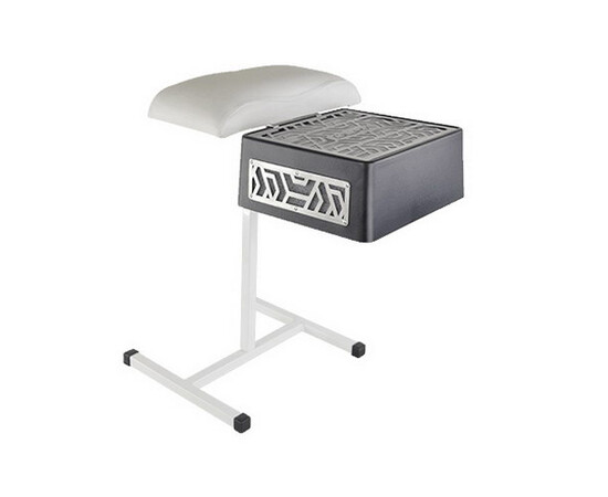 Изображение 2 Педикюрная вытяжка ÜLKA Premium черная с белой стойкой подушка белая крепление белое, 52 Вт