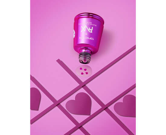 Зображення 3 Toп глянцевий з блискітками Pinx Top Lovecore прозорий, 8 мл