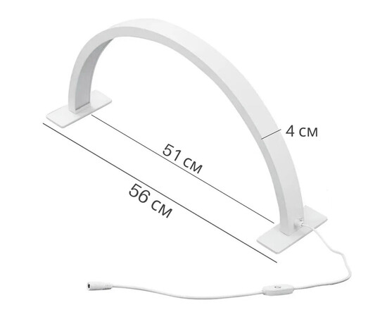 Зображення 3 Бестінева LED лампа-півмісяць М55 (56 см.) для освітлення робочого місця (настільна), 50 Вт. Білий  