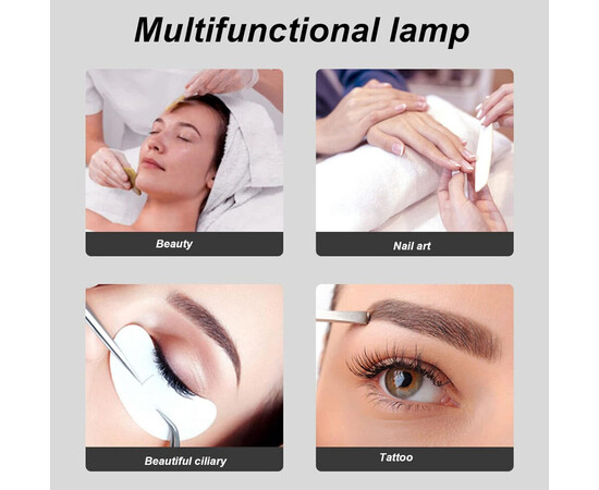 Зображення 4 Бестінева LED лампа-півмісяць М55 (56 см.) для освітлення робочого місця (настільна), 50 Вт. Білий  