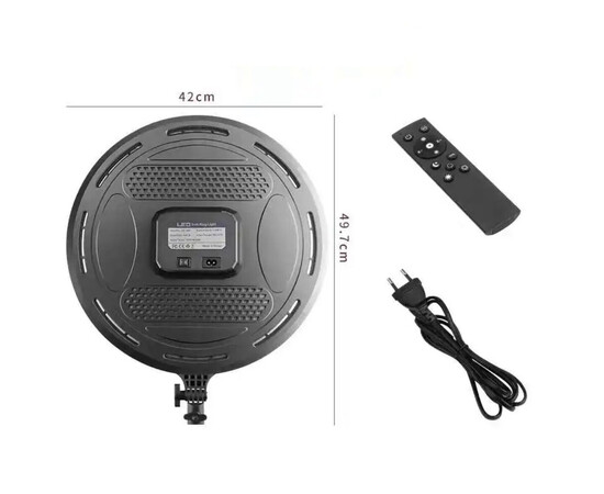 Зображення 5 Кругла LED-лампа FC666 - 42см. (кільцева) для освітлення, фото та відео зйомки, на штативі 210см.+пульт, 110 Вт.  