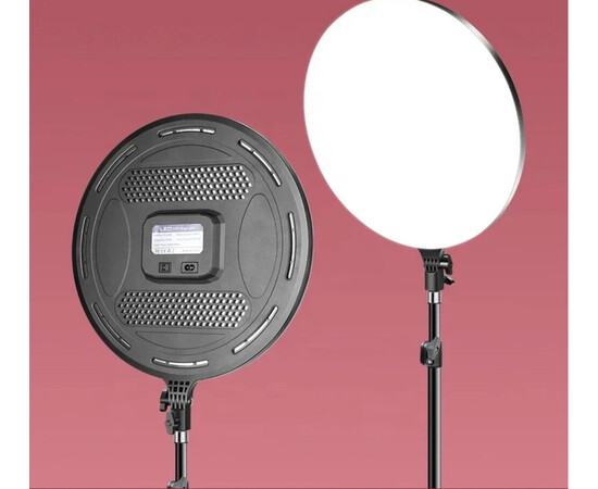 Зображення 2 Кругла LED-лампа FC666 - 42см. (кільцева) для освітлення, фото та відео зйомки, на штативі 210см.+пульт, 110 Вт.  