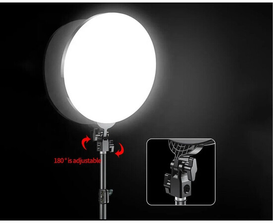 Зображення 7 Кругла LED-лампа FC666 - 42см. (кільцева) для освітлення, фото та відео зйомки, на штативі 210см.+пульт, 110 Вт.  