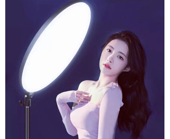 Зображення 10 Кругла LED-лампа FC666 - 42см. (кільцева) для освітлення, фото та відео зйомки, на штативі 210см.+пульт, 110 Вт.  