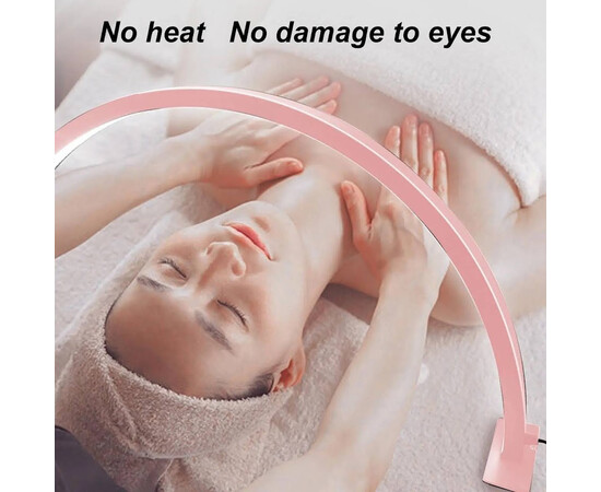 Зображення 6 Безтіньова LED лампа-півмісяць HQ-55х (56 см) настільна на 60 Вт, для освітлення Рожевий