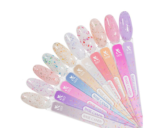 Зображення 2 База для гель-лаку з поталлю F.O.X Base Candy №008, 10 мл, Об'єм (мл, г): 10, Колір: 008