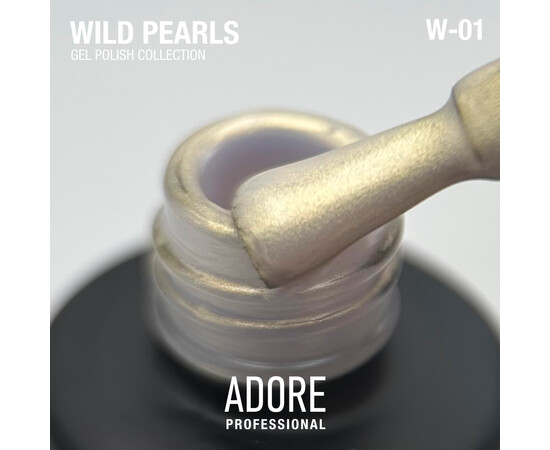 Зображення 2 Перламутровий гель-лак для нігтів Adore Professional Gel Polish Wild Pearls W-01, 8 мл, Об'єм (мл, г): 8, Колір: 1