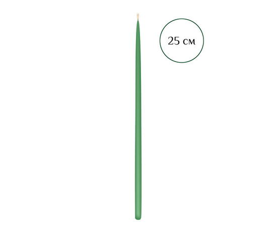 Зображення 2 Свічка макана із бджолиного воску зелена 25 см, 10 шт, Кількість в упаковці (шт): 10