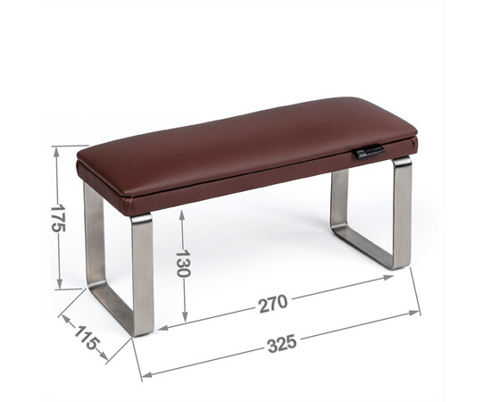 Изображение 6 Маникюрная подставка для рук (подлокотник) Eco Stand Elegance на металлических ножках, коричневая