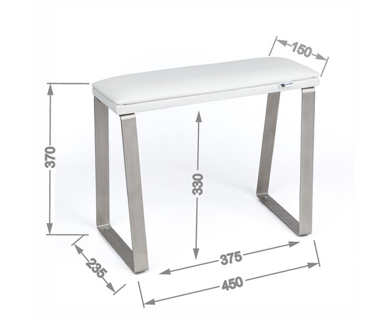 Изображение 6 Педикюрная подставка для ног Eco Stand Padix на металлических ножках, белая